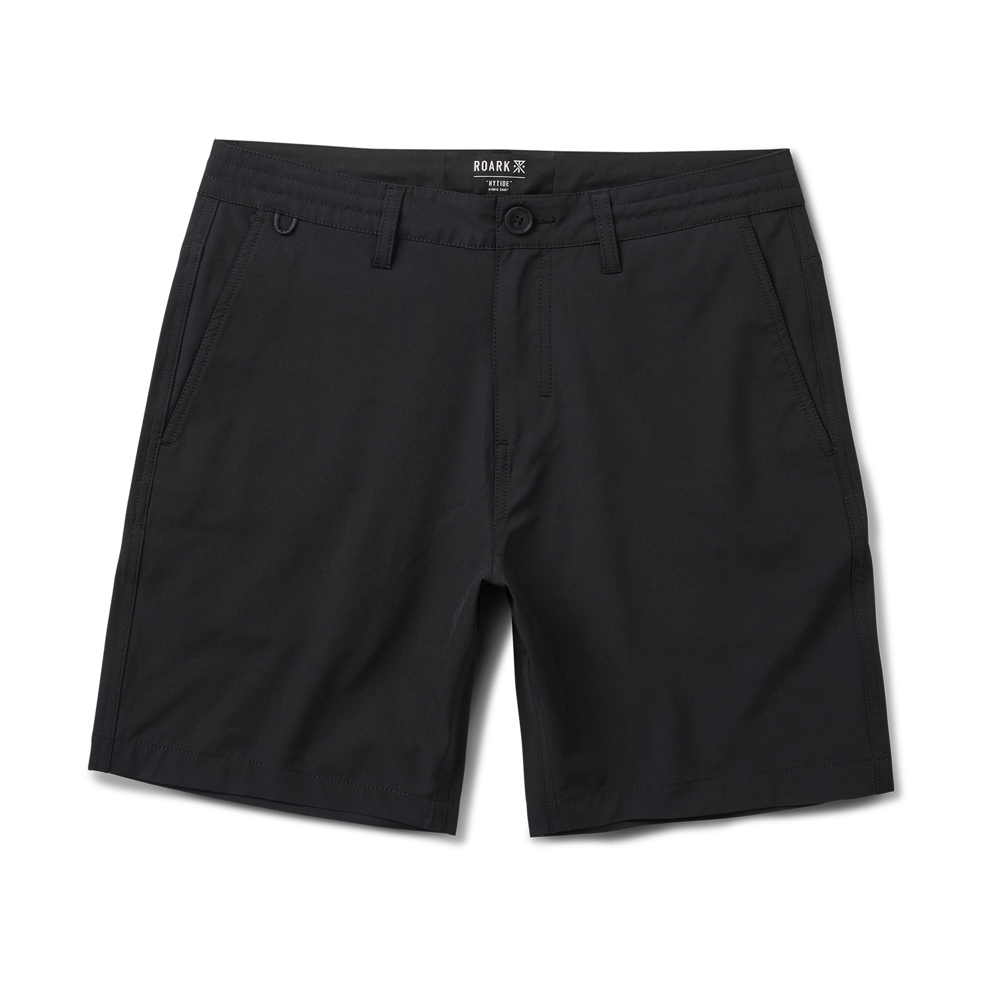 Black adventure travel backpack by Roark, displayed in an outdoor setting, designed for durability and style.