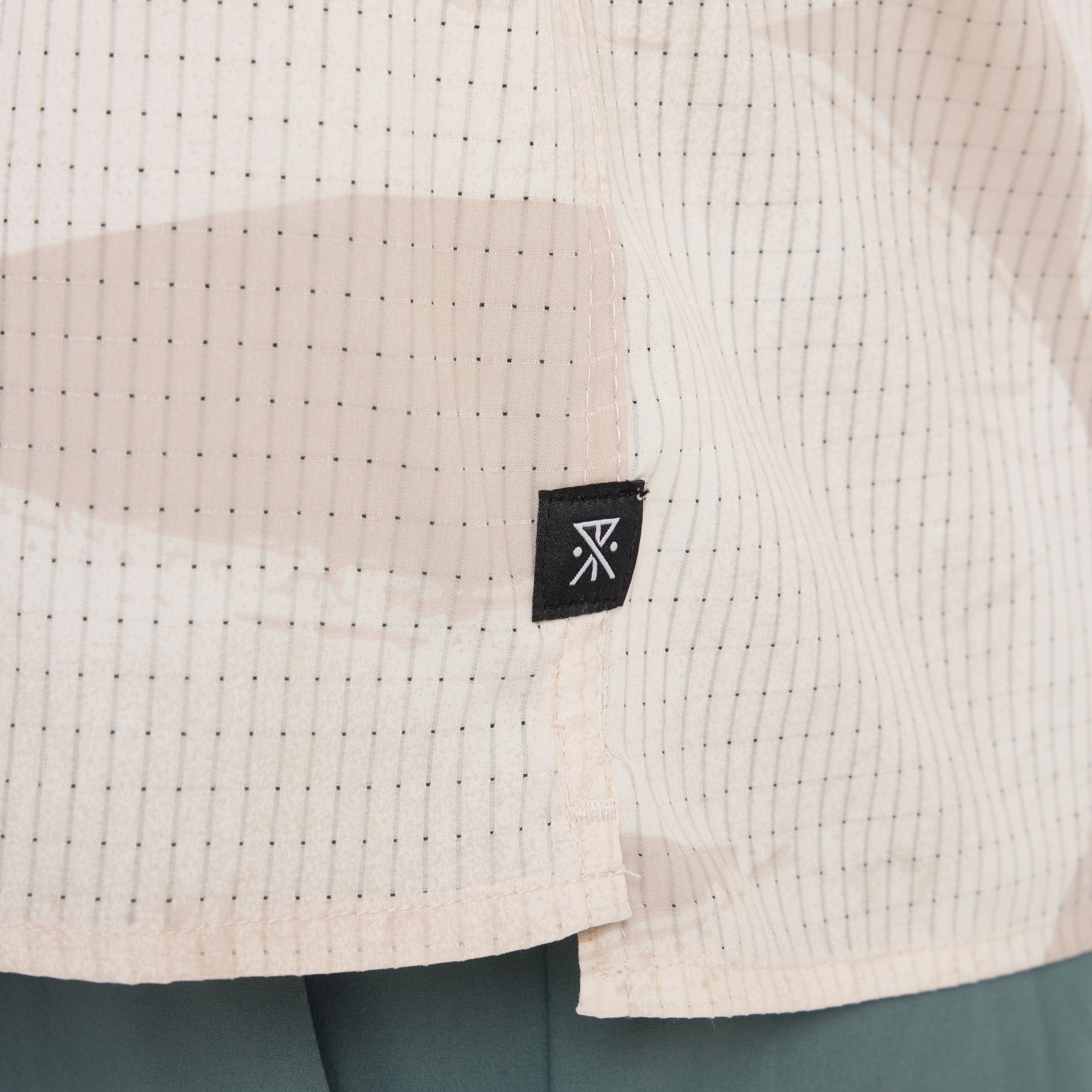 Close-up of high-quality mesh material highlighting texture details, embodying Roark’s dedication to durable adventure gear.