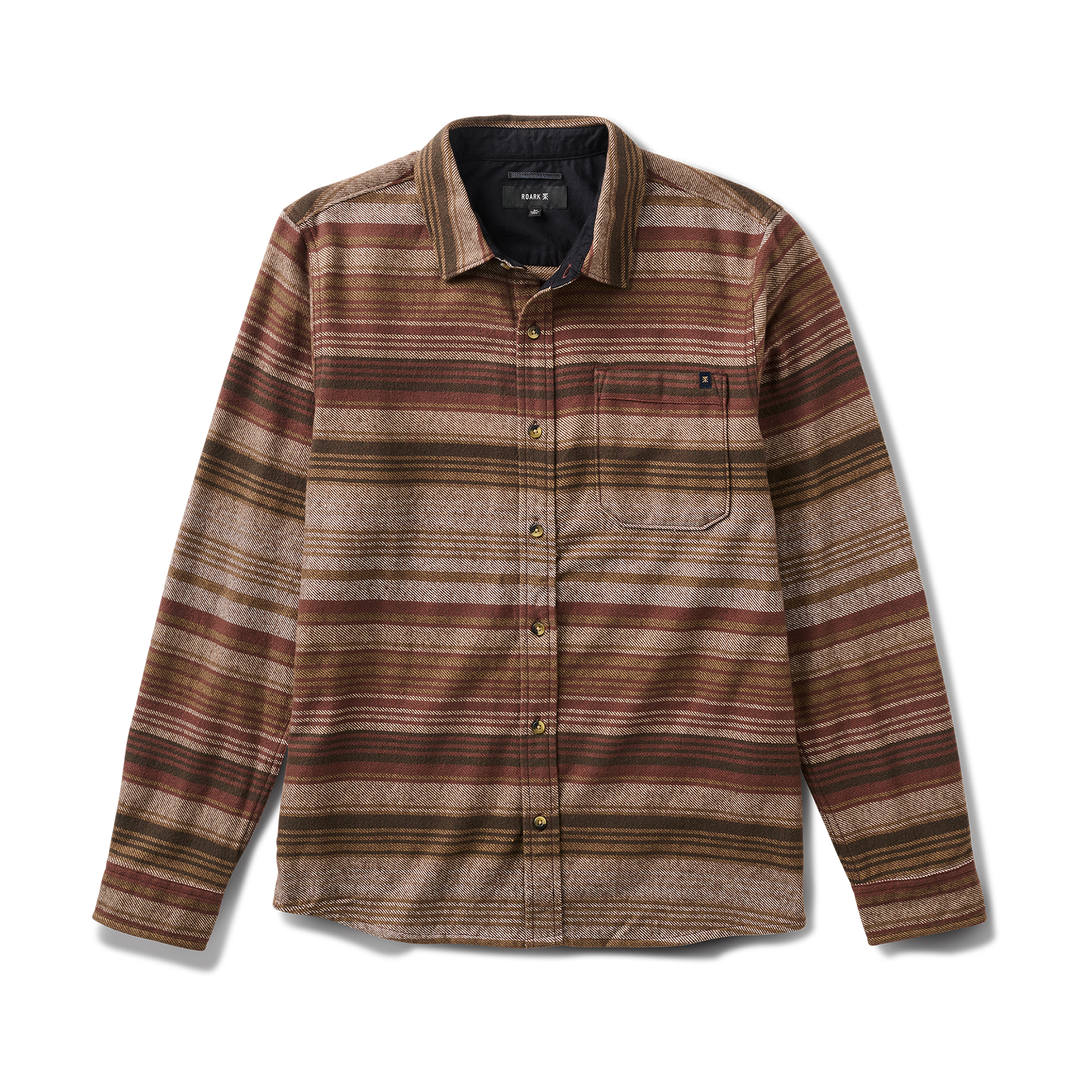Brown textured adventure gear for outdoor activities by Roark, close-up view