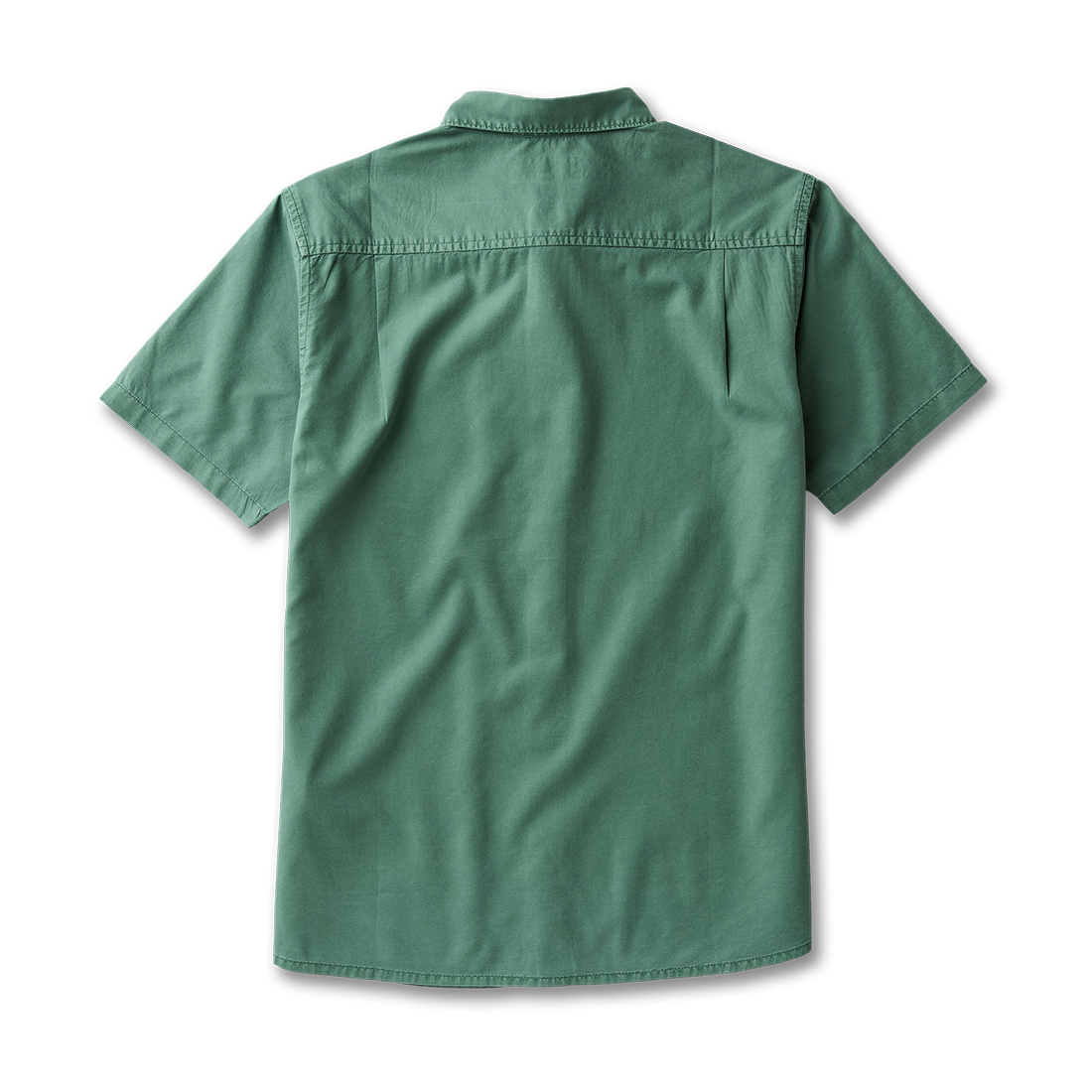 Close-up of a durable active shirt showcasing detailed collar and button design, ideal for adventure and travel by Roark.