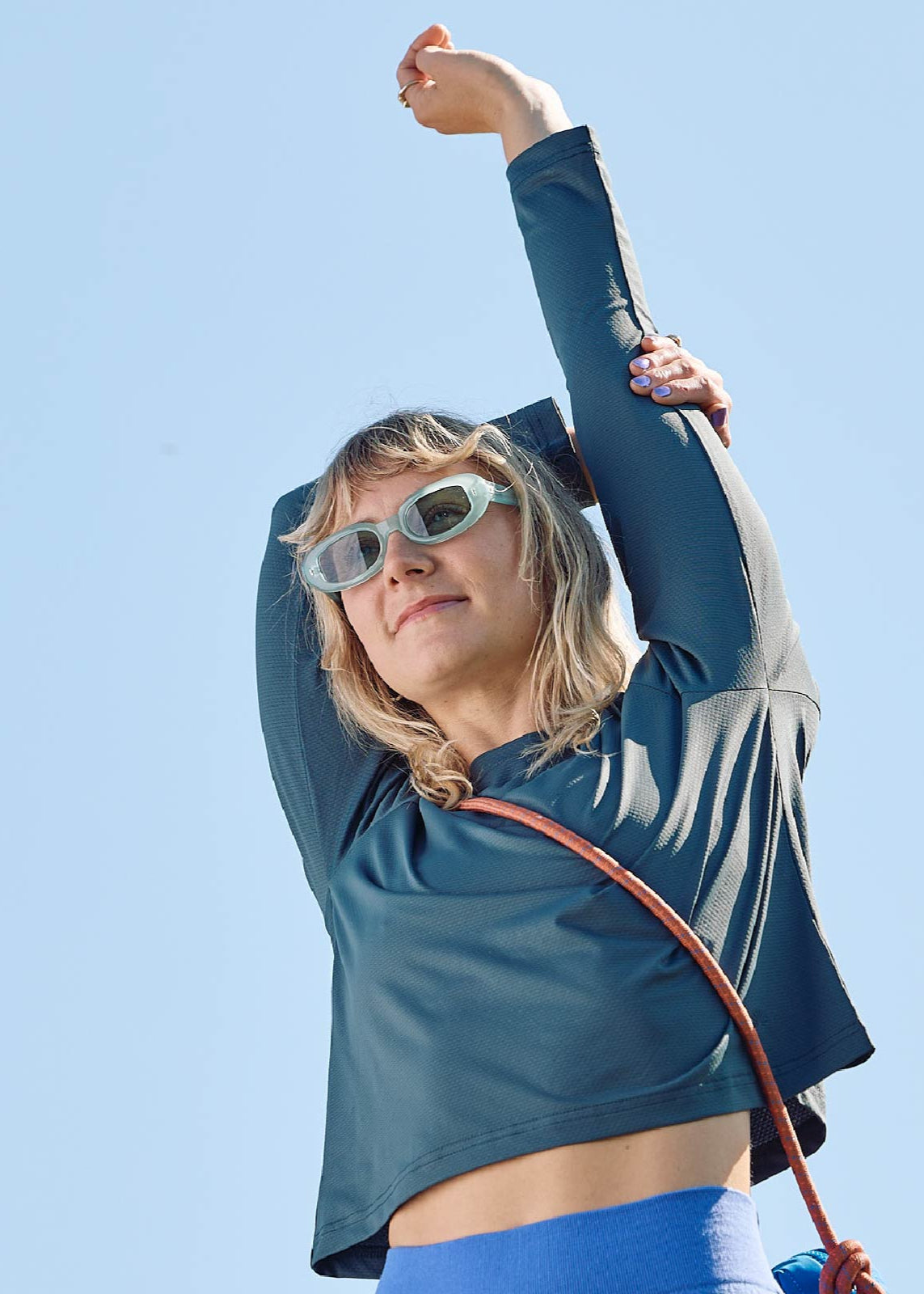 Sun Ray UPF50+ Sun Protection Clothing All G Long Sleeve Tee deep teal boxy fit