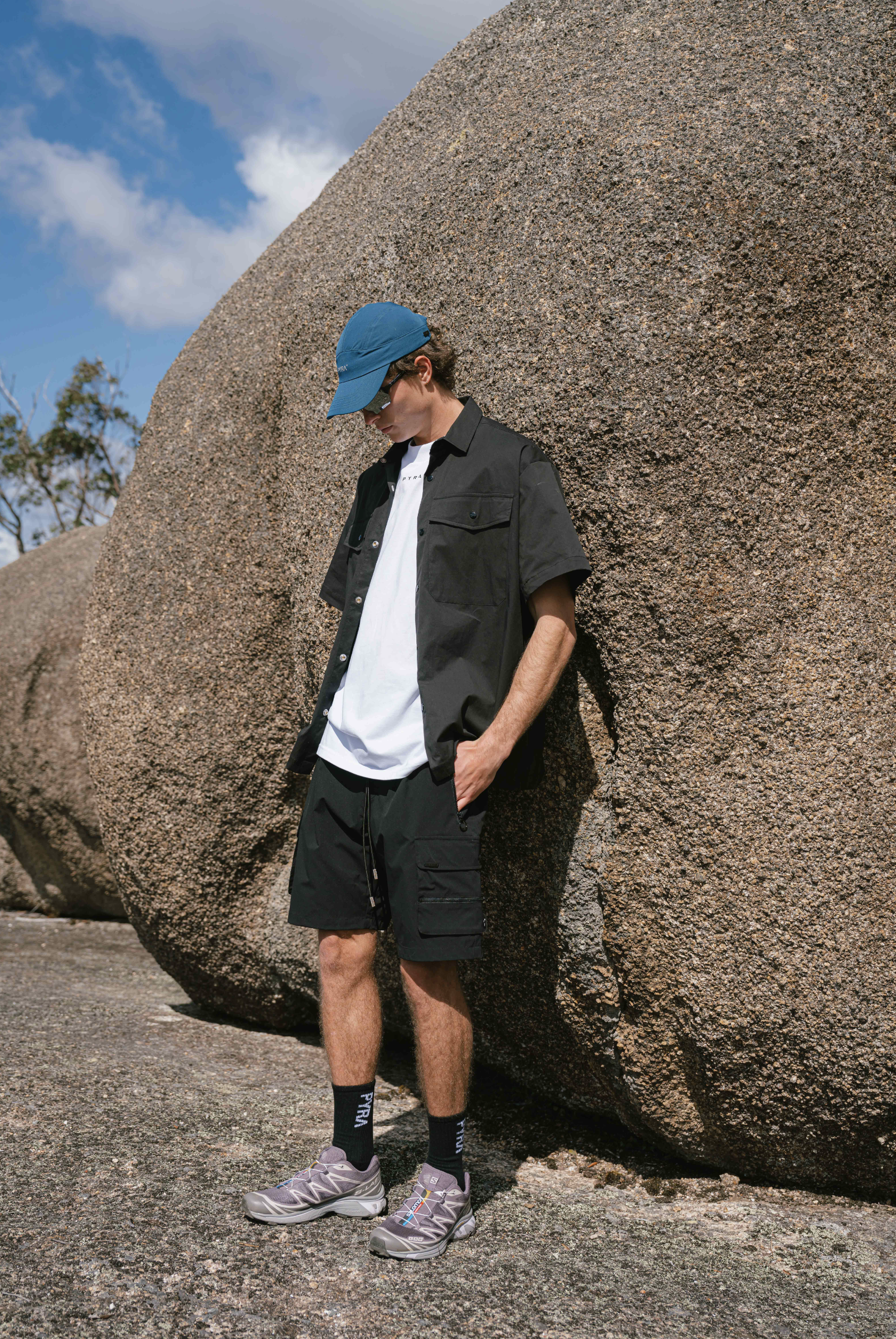Nero Cargo Shorts Black