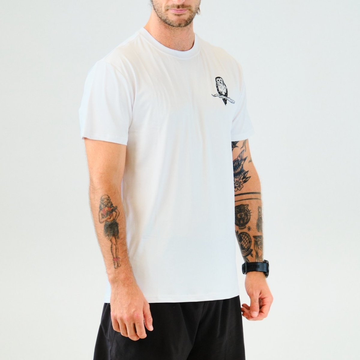 Tarkine Ultra-Eco Run Tee (Masked Owl White/Thin) - Premium  from TARKINE SPORT - Just $60! Shop now at TARKINE RUNNING
