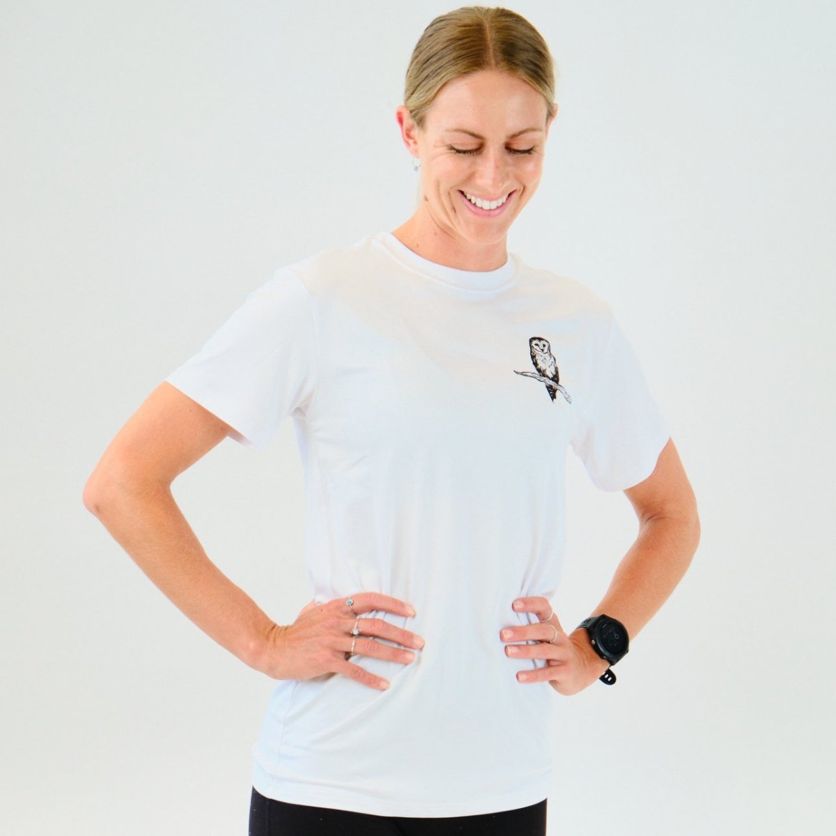 Tarkine Ultra-Eco Run Tee (Masked Owl White/Thin) - Premium  from TARKINE SPORT - Just $60! Shop now at TARKINE RUNNING
