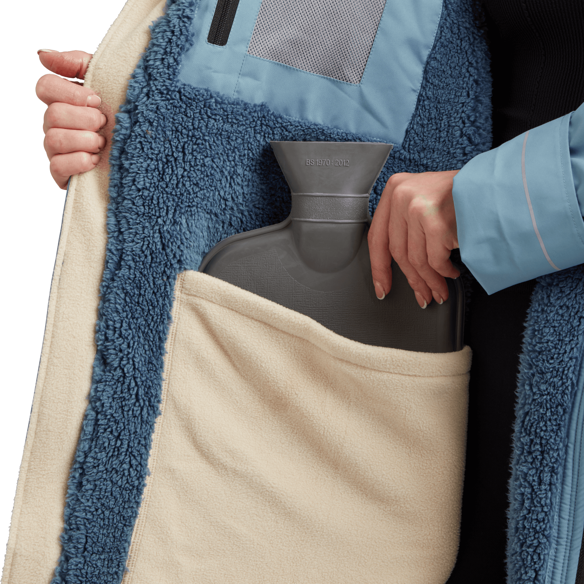 Women's Long Sleeve Dry Waterproof Changing Robe Alter EVO - Alpine Blue