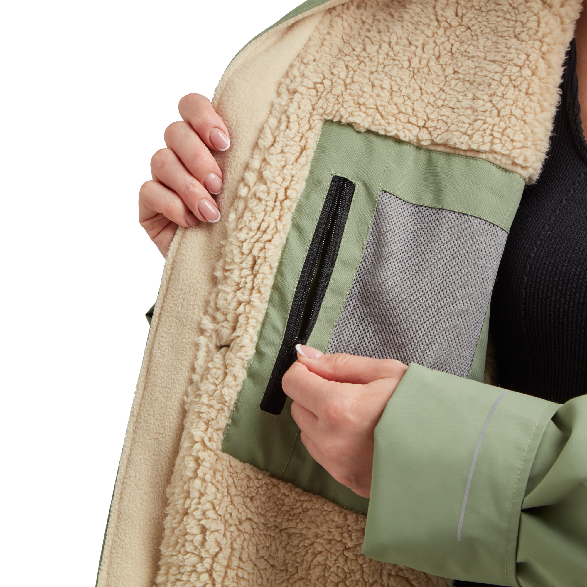 Women's Long Sleeve Dry Waterproof Changing Robe Alter EVO - Sage Green