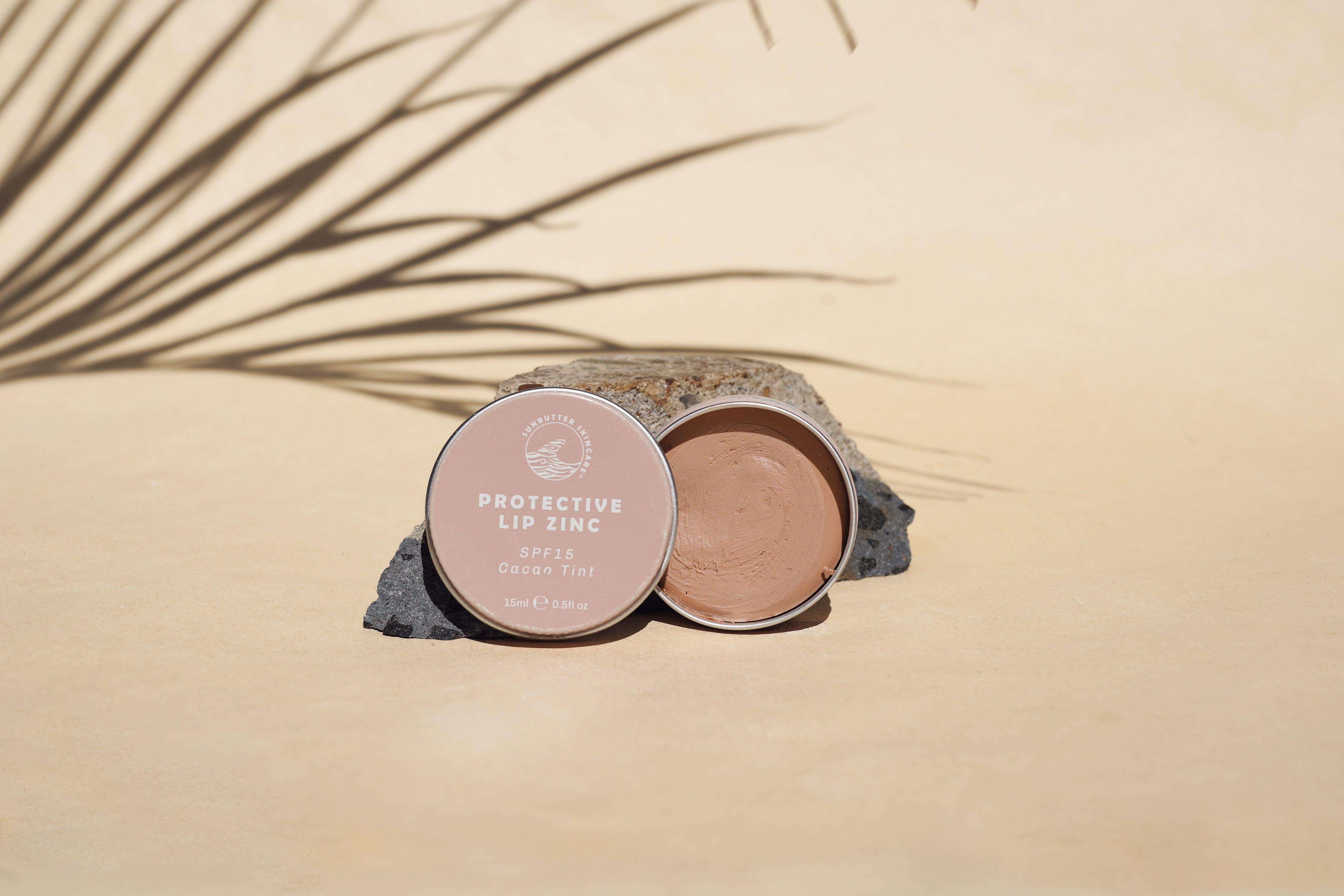 SPF15 Protective Lip Zinc - Cacao Tint SunButter Skincare 