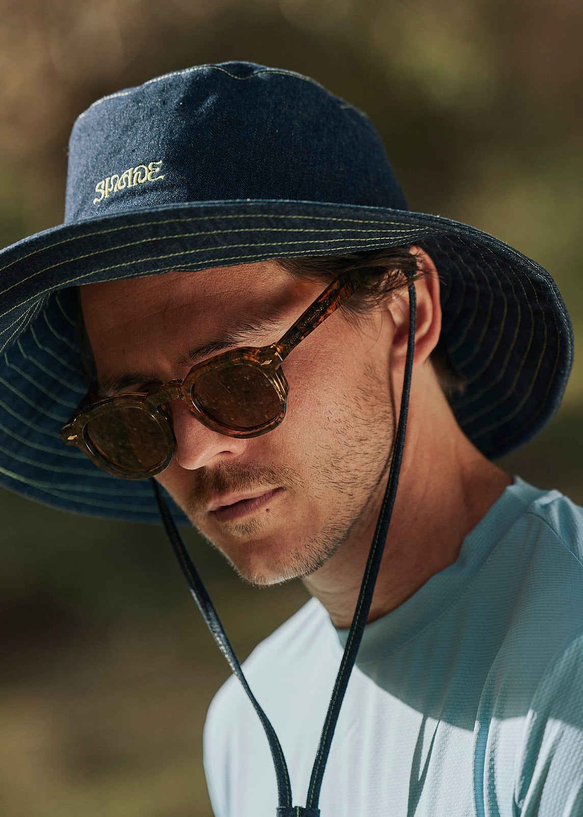 Sun Ray UPF50+ Sun protection shady wide brim hat denim blue