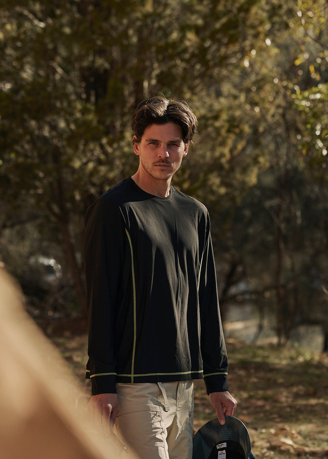 Sun Ray sun protection UPF50+ all g tee mens long sleeve black