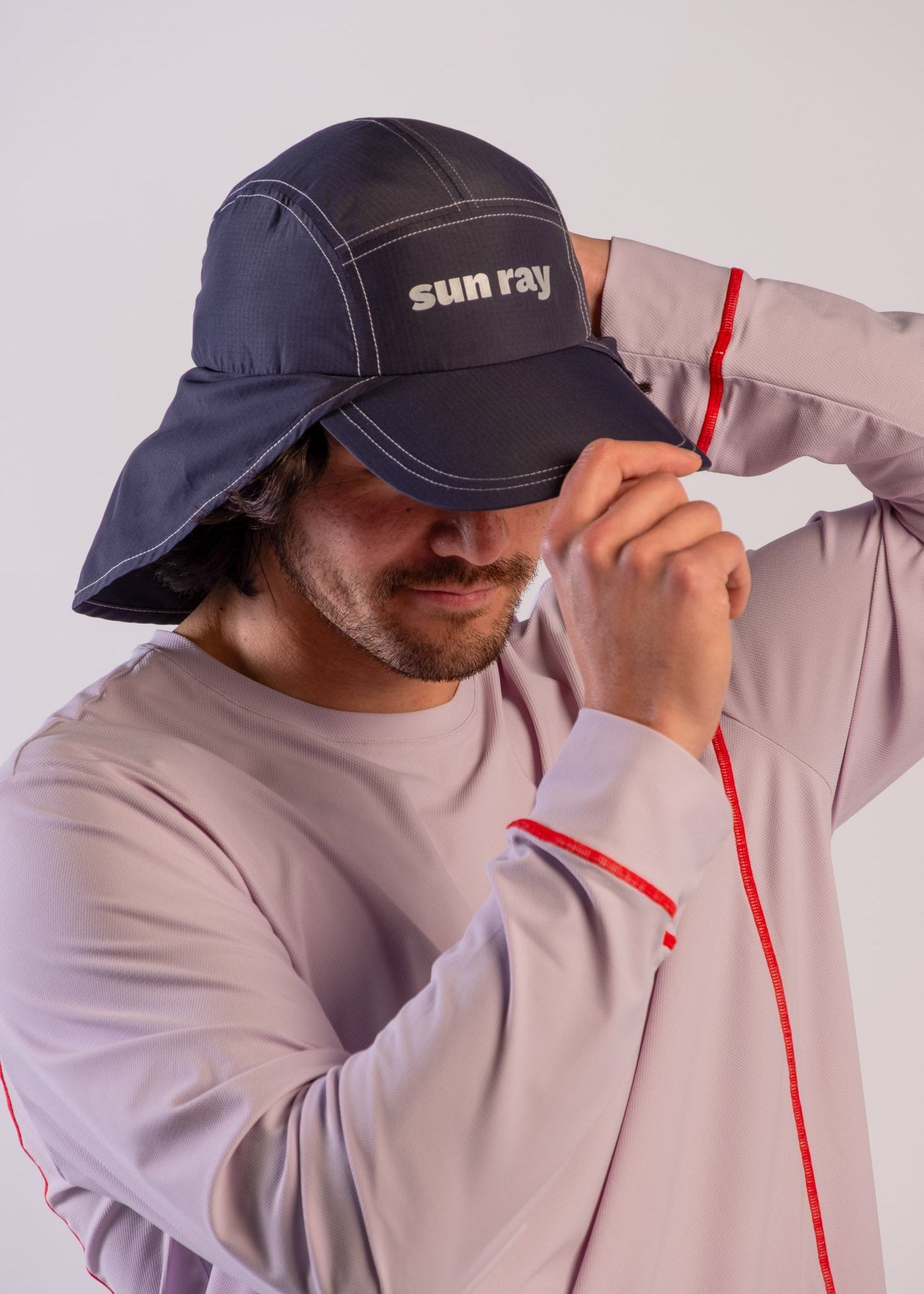 Sun Ray men's UPF50+ Sun Protection All G uv Tee long sleeve Lilac