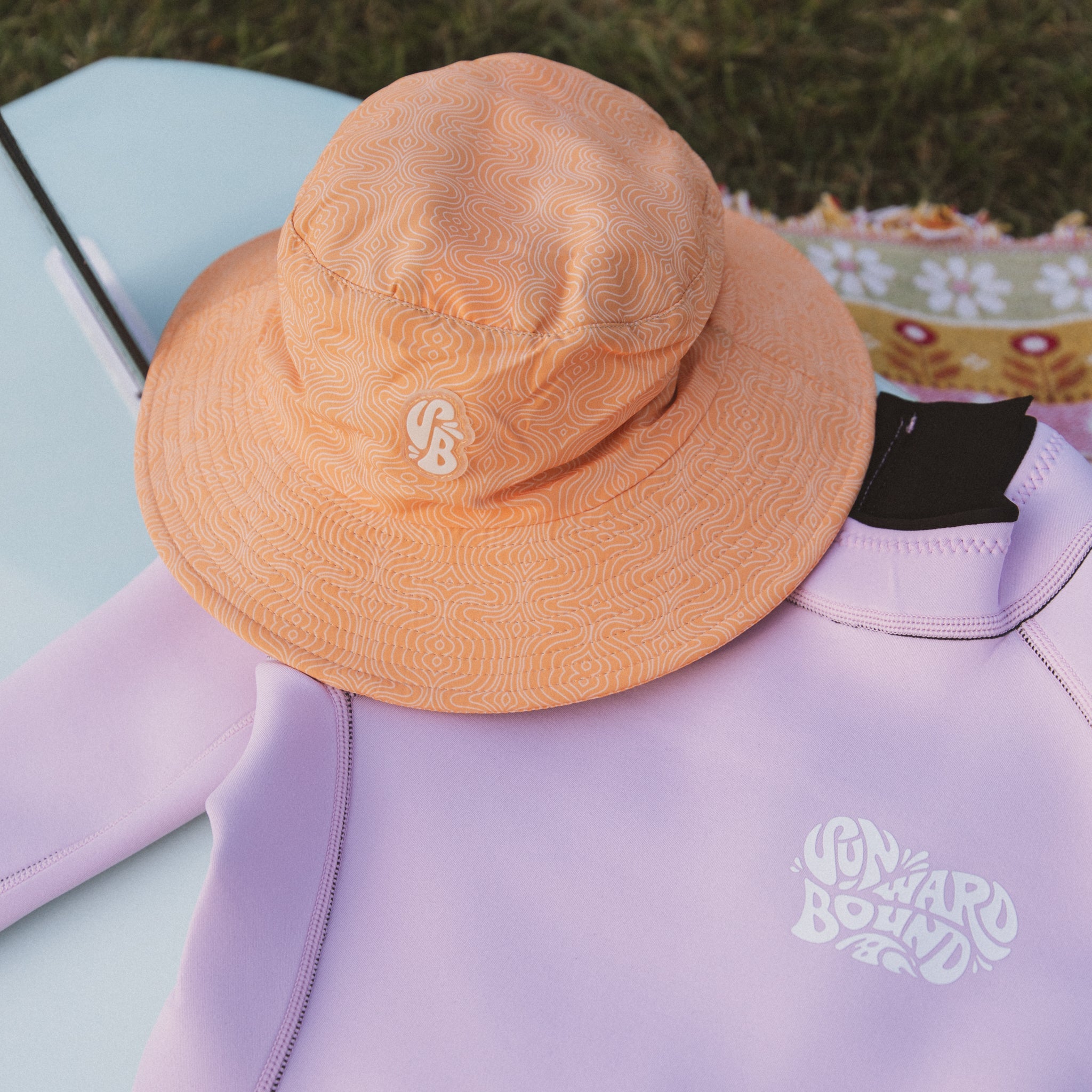 Sherbert Orange Surf Hat UPF50+